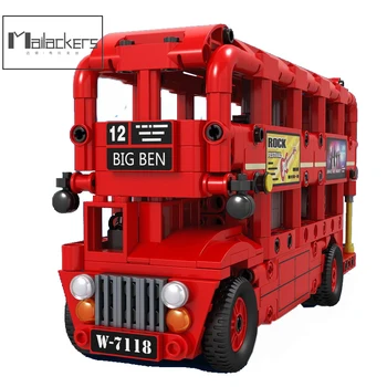 Mailackers Tehnice Auto Double Decker Bus Blocuri de Constructii Tehnice SuperCar de Curse SUV Model de Vehicul Cărămizi Jucarii Pentru Copii