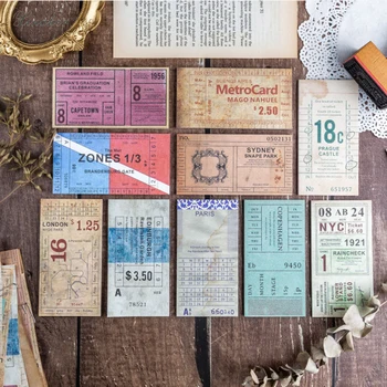 Vintage înregistrări de Călătorie Bilet seria material hârtie DIY scrapbooking album jurnal de proiect face fericit planificare hârtie decorativă