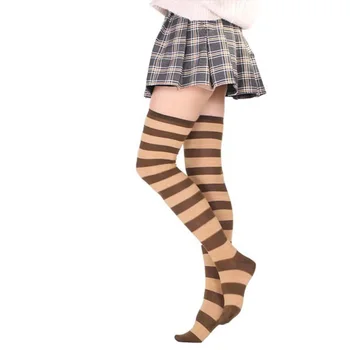 2021 Noua Moda Cu Dungi Șosete Până La Genunchi Sexy Bumbac Moale, Cald Medias Doamnelor Timp Ciorapi Femei Coapsei Deasupra Genunchiului Ciorapi