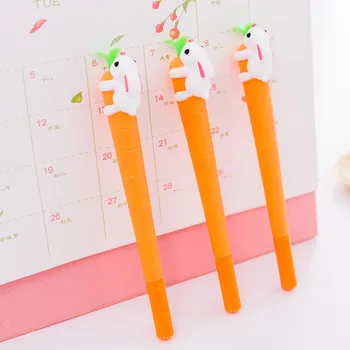 1 Buc-Coreean Papetărie Creativă Morcov Iepure Neutru Pen Birou De Sex Feminin Studiu Semn Pen Examinare Apă Pen Crăciun Noutate