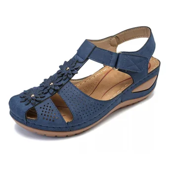 Femeie 2021 Vara Vintage, Sandale Pană Catarama Casual De Cusut Femei Pantofi Pentru Femeie Doamnelor Platformă Retro Sandalias Plus Dimensiune 34-45