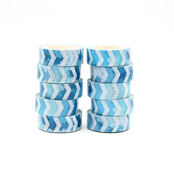 Noi 10buc/lot 15mm X 5m Albastru Inchis Săgeată Dungi Decorative de Hârtie Washi Tape DIY Scrapbooking Mascare Benzi Școală de Aprovizionare de Birou