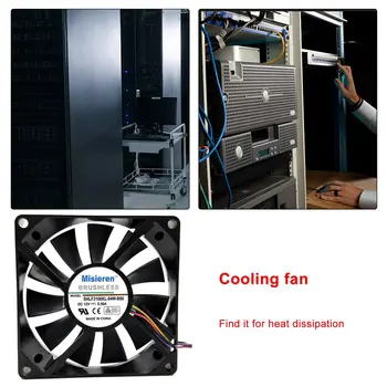 12V 80mm 8 cm Cooling Fan 80x80x15 mm 8015 Maneca/Bila Calculator PC Caz Fan DIY Router GPU CPU Ventilatorului de Răcire