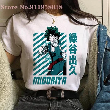 Moda Midoriya Izuku Eroul Meu Academia Anime Deku Anime Grafic T-shirt Desene animate Punk-O-Gât Harajuku Casual femei/man T-Shirt