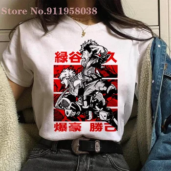 Moda Midoriya Izuku Eroul Meu Academia Anime Deku Anime Grafic T-shirt Desene animate Punk-O-Gât Harajuku Casual femei/man T-Shirt