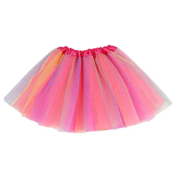 Copilul Fete Copii Baby Multicolor Tutu Fusta Tul Fusta de Balet Costume Costum Bufant Fusta Net Tifon Fusta jupe faldas 2021
