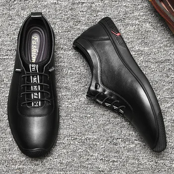 Marca Formală Pantofi Barbati De Moda Casual Din Piele Pantofi Barbati Business Designer De Lux Italia Pantofi Rochie Neagră De Dimensiuni Mari 37-45 *