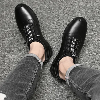 Marca Formală Pantofi Barbati De Moda Casual Din Piele Pantofi Barbati Business Designer De Lux Italia Pantofi Rochie Neagră De Dimensiuni Mari 37-45 *