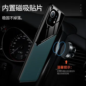 Pentru Xiaomi Mi 11 Pro Caz de Lux din Piele Moale textura magnet de protecție Capacul din Spate Caz Pentru xiaomi mi 11 11Pro Mi11 coajă de telefon