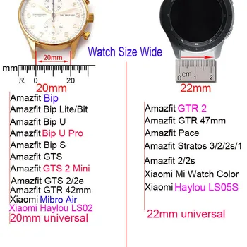 Curea din silicon Pentru Xiaomi Amazfit GTS 2 Mini 2e Bip U Pro S GTR 42mm Bratara Bratara 20mm Ceas Inteligent Design de Culoare Watchband