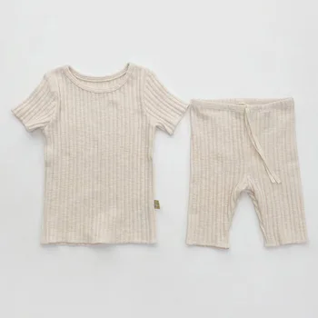 Vara Băiețel Nou-născut Haine Set Moale de Bumbac Tricou + pantaloni Scurti Pantaloni 2 buc Fete Copii Haine Copii Haine Set
