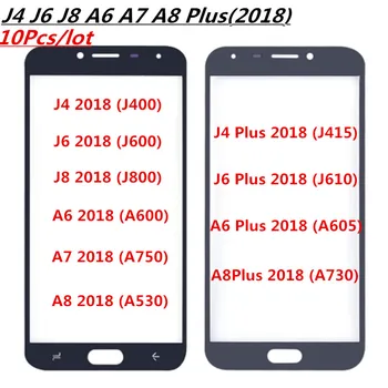 10buc Fata display Panou Tactil de Sticlă Ecran A530 A730 Pentru SAMSUNG Galaxy j4 j6 j8 Plus 2018 Digitizer Obiectiv A6 A7 Touch Panel A8