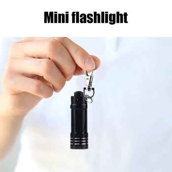 3 LED Mini Lanterna în aer liber, Drumetii, Camping Vânătoare din Aliaj de Aluminiu Lanterna Portabil de Buzunar Breloc Lumina cu Baterie