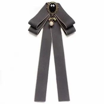 Geometrice Simple Panglică Papion Broșe pentru Femei Cristal Pearl Bowkont Pin Guler Camasi Costume Papion Accesorii de Îmbrăcăminte
