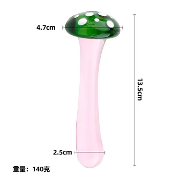 2020 new glass dildo butt plug Ciuperci cap sticla de cristal jucarii sexuale pentru femei/ bărbați Vaginale, anale dilatarea punctului G masaj de Prostata