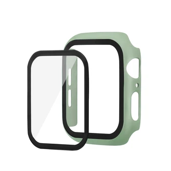 Pentru apple watch ecran protector din sticla temperata film din seria 6 de caz pentru iwatch capacul SE 54321 capacul de plastic PC-ul bara de protecție 2 în 1