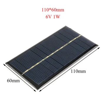 Policristaline Panou Solar 6V 1W Mini Sistem Solar Electronice DIY Modulul de Baterie Mobil Încărcător Solar Portabil Mobil