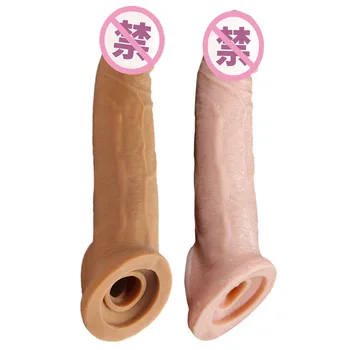 De Sex Masculin Silicon Portabil Vibrator Pentru Bărbați Marirea Penisului, Ejaculare Întârziată Înlocui Prezervativul Adult Jucărie Sexuală De Cuplu