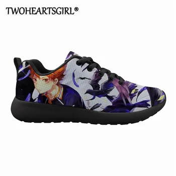 Pantofi pentru bărbați Anime Haikyuu！！Design Adidași de Moda de Vară, Respirabil, Confortabil Pantofi Dantela-up Plasă de Apartamente pentru Bărbați Încălțăminte Băieți
