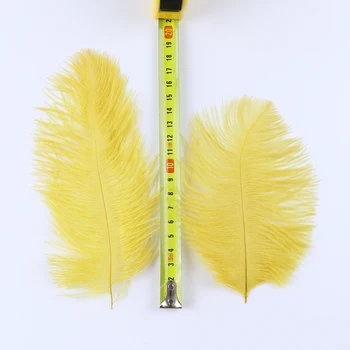 6-8 cm/15-20cm naturale, pene de strut frumos galben nunta Curcubeu de perete decor acasă cu ridicata 10buc