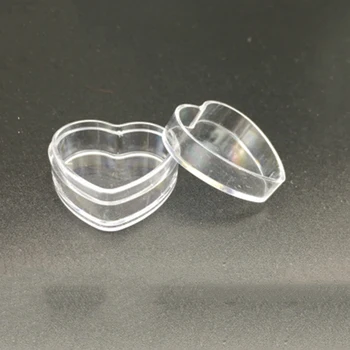 10buc Plastic transparent in Forma de Inima Crema de Cutii Goale de Plastic Clar Oală Borcan Cutii Cosmetice Machiaj Transparent Recipient