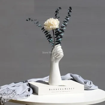 Stil Nordic O Mână Vaza de Flori Moderne, Decor de Birou Acasă de Creație Compoziție Floral Living Ornament Ceramica Vaza