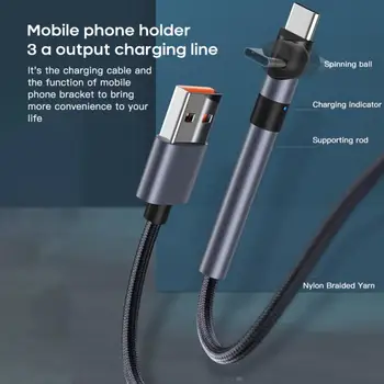 3A USB de Tip C cu Suport pentru Telefon Cablu Pentru Samsung Huawei, Xiaomi Încărcare Rapidă 3.0 Type-C, Micro Telefon Mobil de Încărcare Micro USB Cablu C