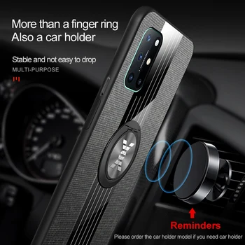 Pentru OnePlus 8T Acoperi Pânză Pentru OnePlus 8 Pro 7T Pro Nord N100 N10(5G) la Șocuri Caz Inel Magnetic Holder