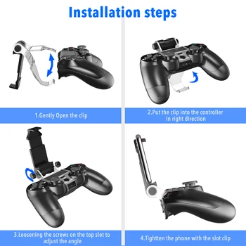 Jocuri si Accesorii Pentru Sony PlayStation PS4 PS4 Slim Pro Joc de Controller Dualshock4 Telefon Mobil Inteligent Clip Clamp Mount Titularului