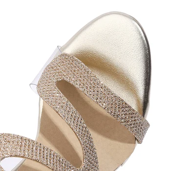 De Brand Nou Sexy Aur, Argint Femei Sandale De Mireasa Glamour Gladiator Cu Toc Lady Pantofi De Mireasa Plus Dimensiune Mare 10 43 45 48