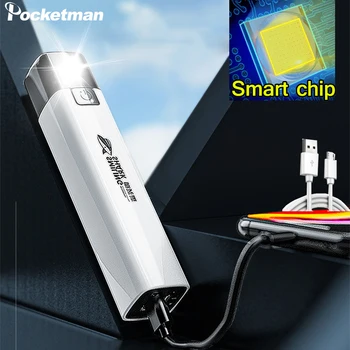 Portabil cu Lanterna LED-uri Built-in Baterie Lanterna USB Reîncărcabilă Lanterne de Buzunar Lanterna Camping Mână de Lumină