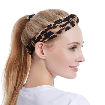Leopard De Imprimare Headwrap Doamna Bentițe Elastice Femei Turban Bandă Largă Bandană Bandaj Benzi De Cap Pălării Accesorii De Par