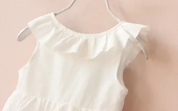 2020 Fete Rochii de Vara Solid Alb Funda Mare Fata Rochie de Imbracaminte pentru Copii-Rochii pentru Fete Vestido Rochie de Copil Haine de Fata