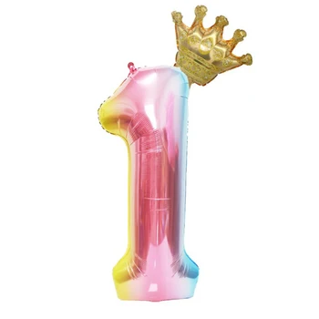 40 inch Gradient de Roz Digital Crown Balon Petrecere de Ziua Decor