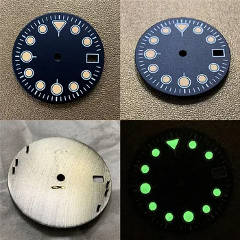 28.5 MM Cadran de Ceas pentru NH35/NH36 Ceas Mișcarea Kit de Reparare Verde Luminos Ceas de mana cu Cadran