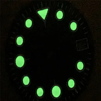 28.5 MM Cadran de Ceas pentru NH35/NH36 Ceas Mișcarea Kit de Reparare Verde Luminos Ceas de mana cu Cadran