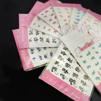 10buc unghii flori Artificiale sticker 3d unghii Colorate autocolante model decor instrumente de manichiură