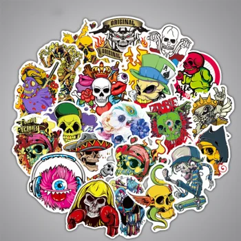 10/30/50PCS Desene animate Craniu de Groază Băiat Hip-Hop, Rock, Punk Graffiti Autocolant Notebook Impermeabil Chitara Decorare Jucării en-Gros