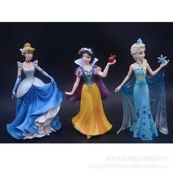 Desene animate Disney Jucarii 20cm Alba ca Zapada Printesa Ariel, Cenusareasa, Belle Pvc Figurine Papusi Jucarii Copii Cadouri Pentru Fete