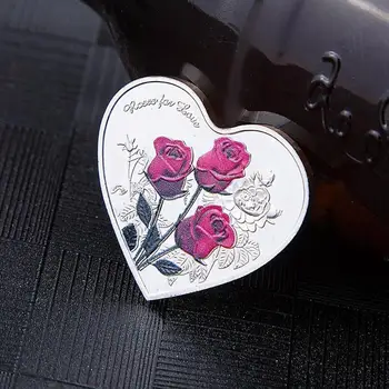 1 BUC 38mm Inima Ziua Îndrăgostiților Rose Monedă Comemorativă Te Iubesc Emulare Ziua Îndrăgostiților Moneda de Joc Ambarcațiuni