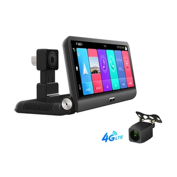 8 Inch IPS Auto DVR Camera GPS, 4G, Android 8.1 ADAS FHD 1080P Dash Cam Dual Lens Video Recorder Auto Viziune de Noapte 24H Parcare