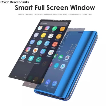 Mirror View Smart Flip case Pentru Samsung Galaxy J5 2017 J52017 SM J530 J530F de Lux original Magnetic fundas din Piele Capacul Telefonului