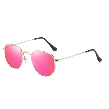 DOKLY Noua Moda Albastru Rotund ochelari de Soare Real UV400 ochelari de Soare pentru Femei Vintage ochelari de Soare Polarizat Lentile Albastru