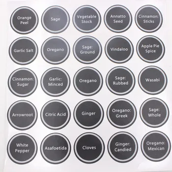320 Tipărite Bucătărie Spice Borcan și Cămară Etichetă Set Tabla Rotund Autocolante Scrie pe Etichete Convenabil Instrumente de Bucatarie