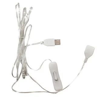 3m Priza Extender Sârmă Cablu de Extensie UE/SUA/Mufă USB pentru Șir LED Lumina de Nunta Ghirlanda Navidad Decor de Crăciun, Lumini în aer liber
