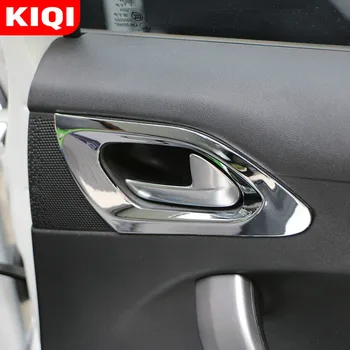 KIQI 4buc/Set Masina ABS Crom Interior Mânerul Portierei Tapiterie Usa Capac Castron Autocolant pentru Peugeot 2008 - 2019 Accesorii Auto