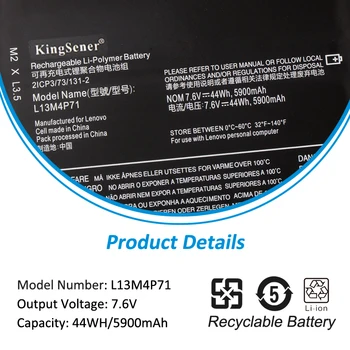 Kingsener L13M4P71 Bateriei pentru Lenovo Yoga 3 Pro 1370 Seria Pro-1370-80HE Pro-5Y71 Pro-I5Y51 Pro-I5Y70 Pro-I5Y71 L14S4P71 44Wh