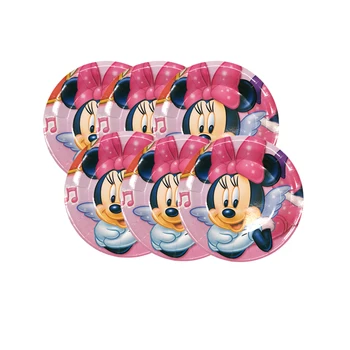Minnie Mouse Petrecere De Aniversare Pentru Copii Consumabile De Unica Folosinta Tacamuri Farfurii Cupa Fata De Masa Baby Shower Decor Eveniment Favoarea Rosu Roz