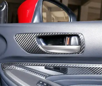 Styling auto din Fibra de Carbon Făcut Auto Interior Mânerul Ușii Capacului Ornamental Autocolant Pentru Lexus RC200t RC300 RC350 RC F SPORT-2018