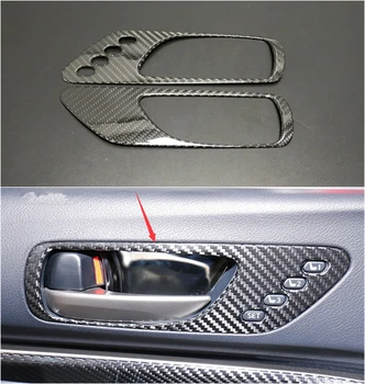 Styling auto din Fibra de Carbon Făcut Auto Interior Mânerul Ușii Capacului Ornamental Autocolant Pentru Lexus RC200t RC300 RC350 RC F SPORT-2018